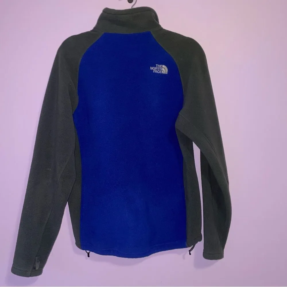 The North Face Mens S Blue and Gray Fleece Jacket